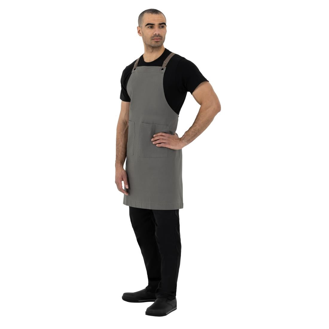 Southside Cotton Canvas Bib Apron Khaki - BB684