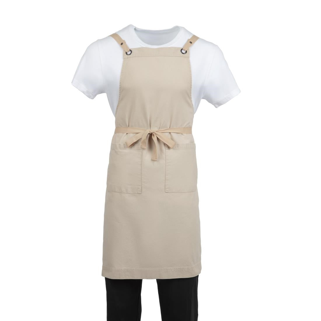 Southside Cotton Canvas Bib Apron Stone - BB685