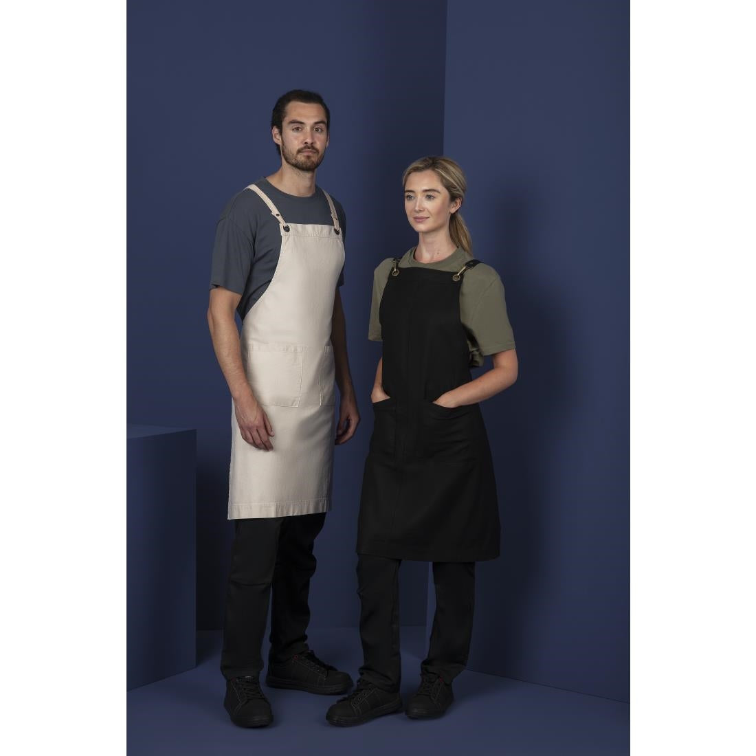 Southside Cotton Canvas Bib Apron Stone - BB685