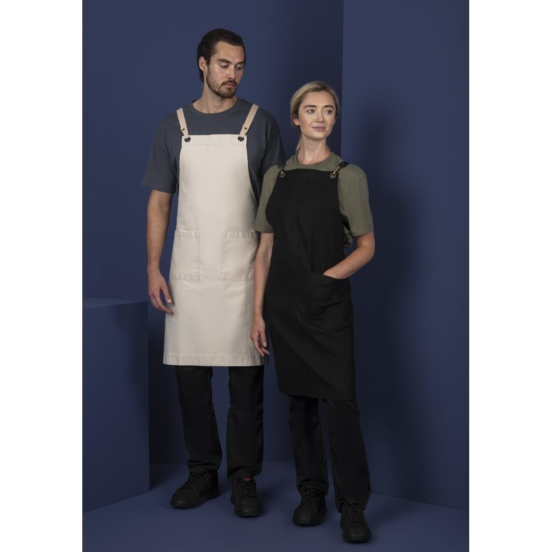 Southside Cotton Canvas Bib Apron Stone - BB685