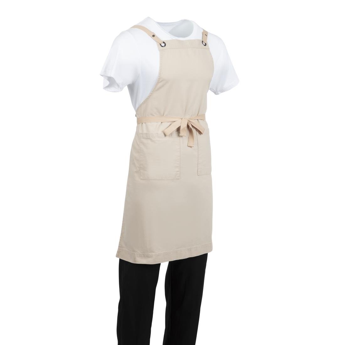 Southside Cotton Canvas Bib Apron Stone - BB685