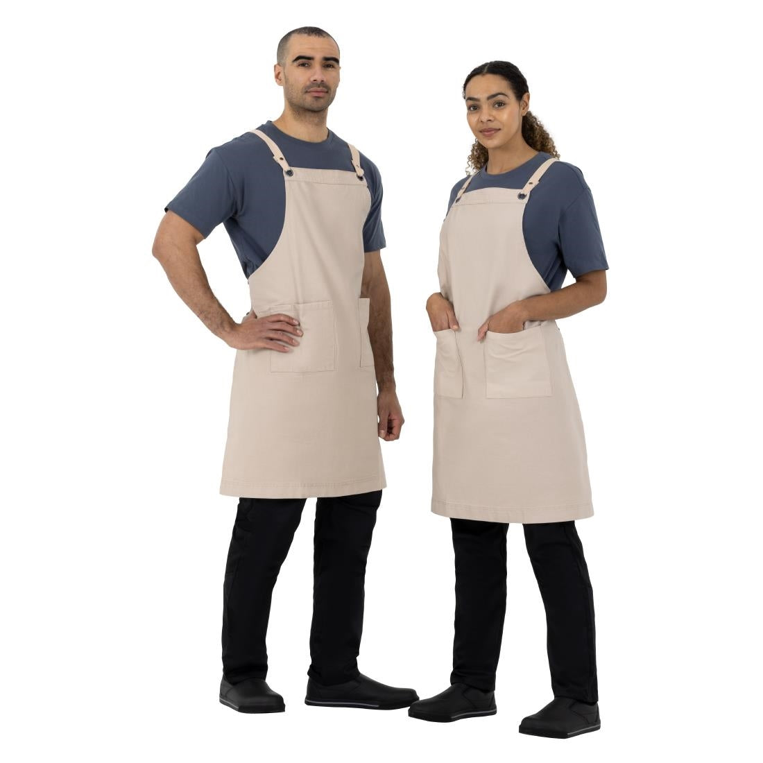 Southside Cotton Canvas Bib Apron Stone - BB685