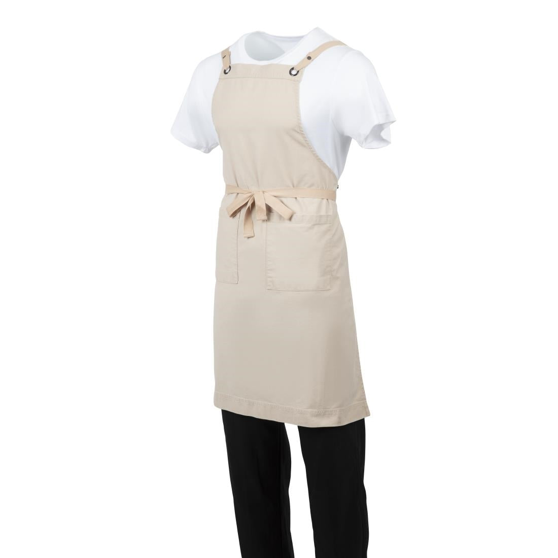 Southside Cotton Canvas Bib Apron Stone - BB685