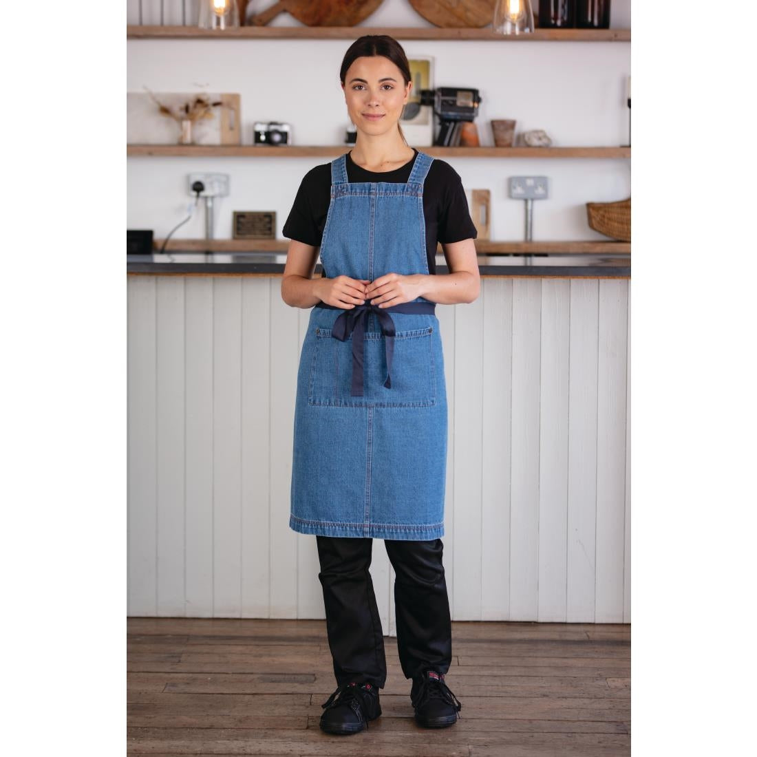 Southside Denim Bib Apron Light Blue - BB694