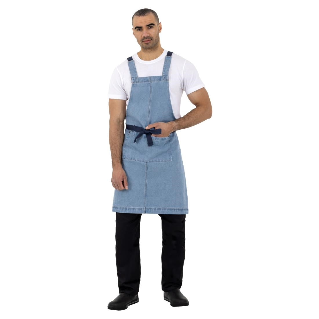Southside Denim Bib Apron Light Blue - BB694