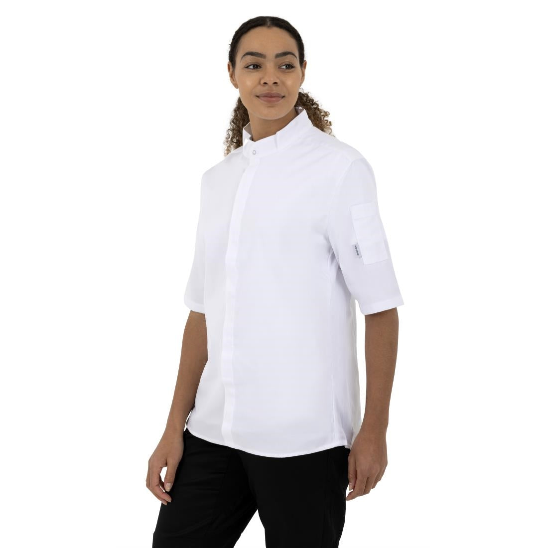Southside Band Collar Chefs Jacket White Size L - BB702-L