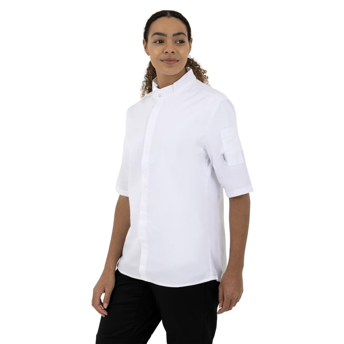 Southside Band Collar Chefs Jacket White Size XL - BB702-XL