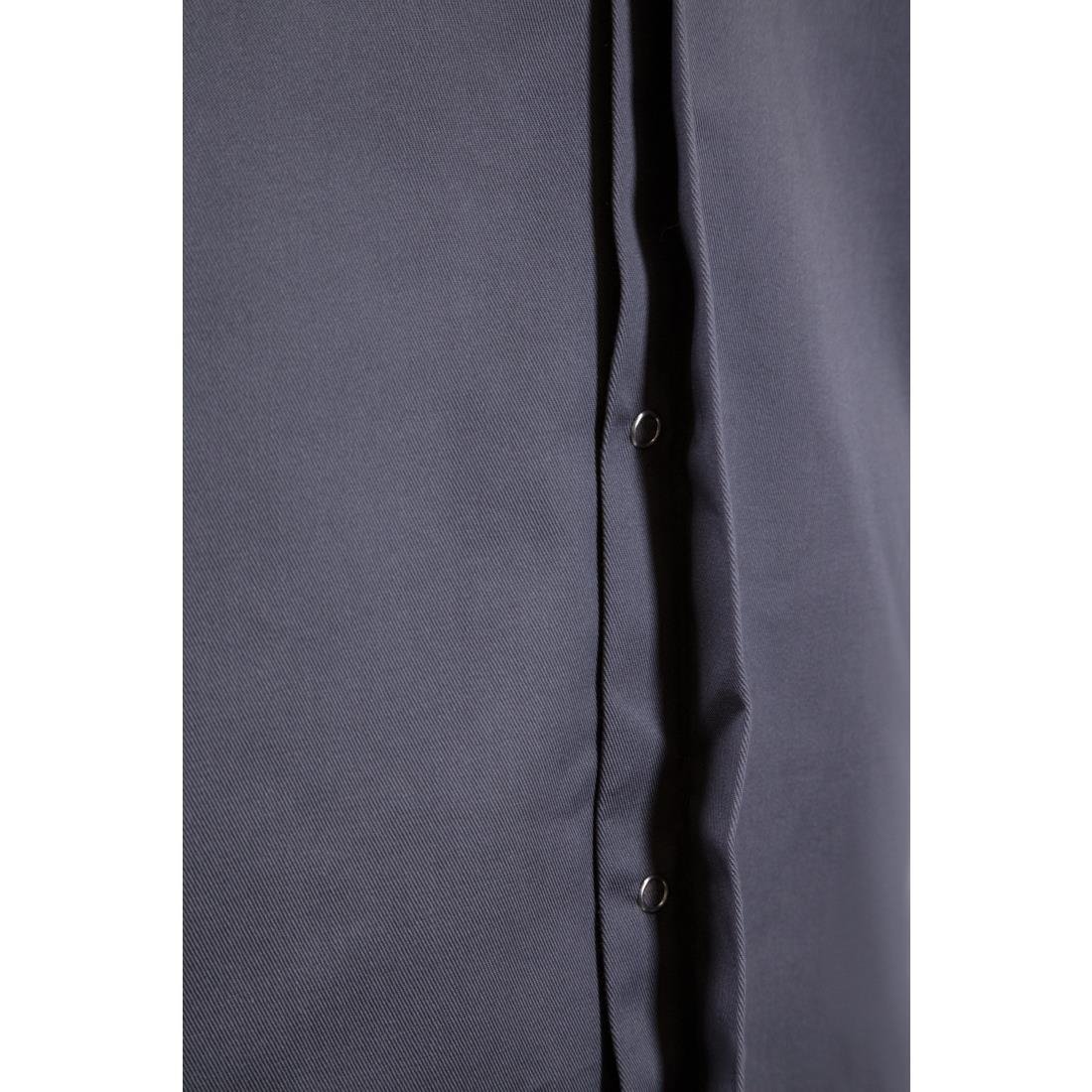 Southside Band Collar Chefs Jacket Charcoal Size XL - BB712-XL