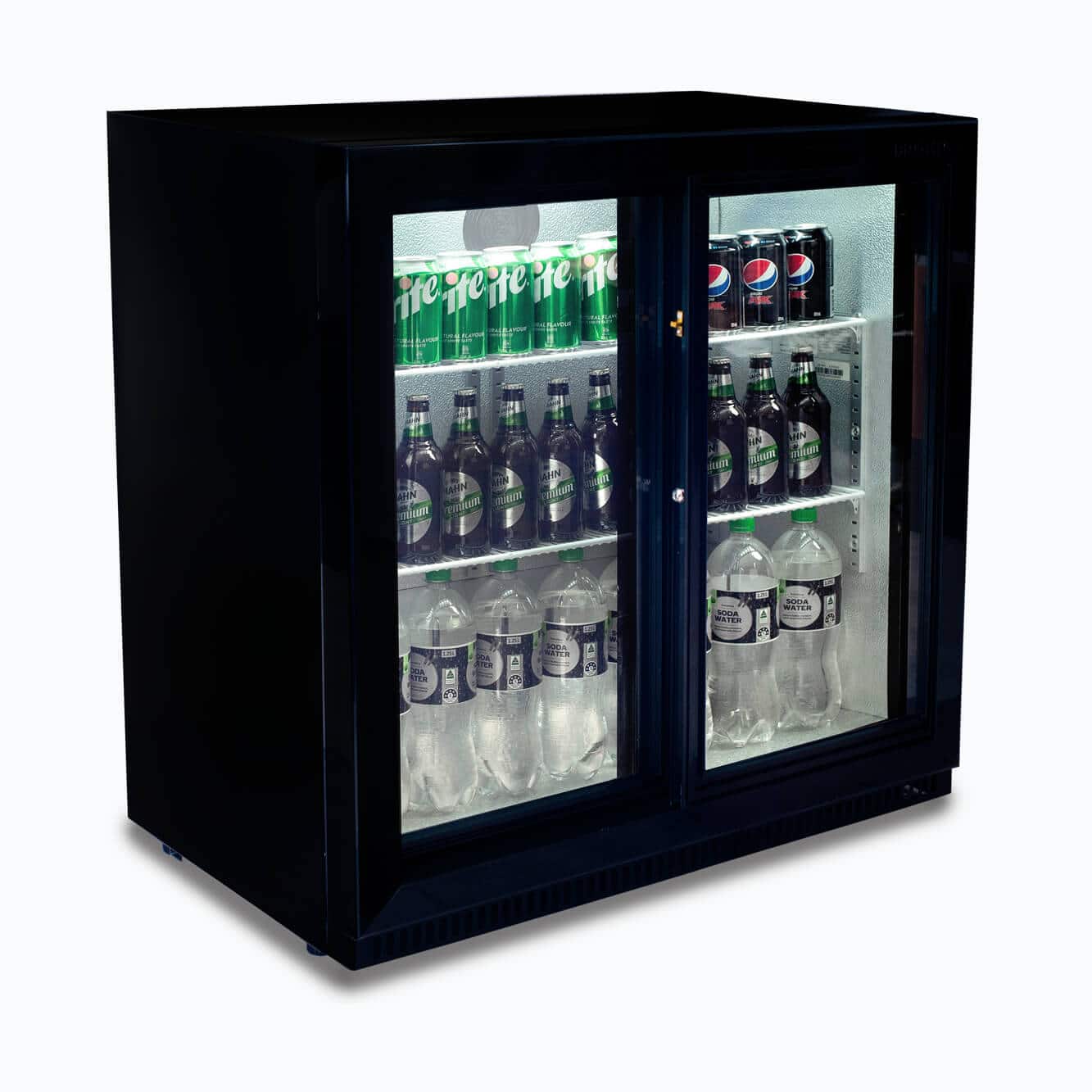 Bromic Back Bar Fridge - 190L - 2 Doors - Sliding BB0200GDS-NR-1