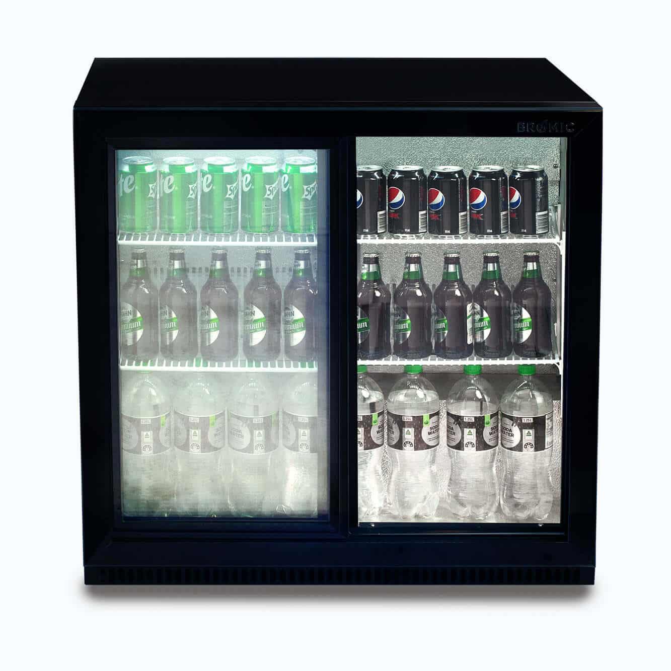 Bromic Back Bar Fridge - 190L - 2 Doors - Sliding BB0200GDS-NR-1