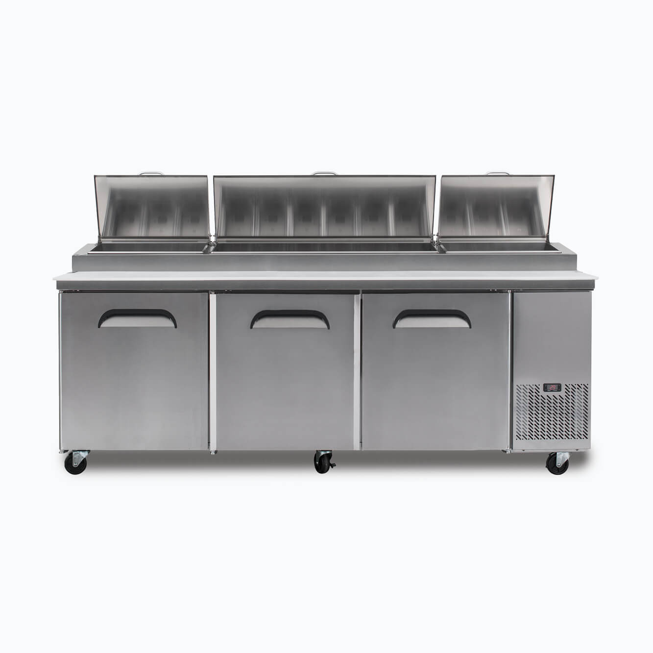Bromic Pizza Prep Fridge - 3 Doors - 2370mm - 12 Pans PP2370