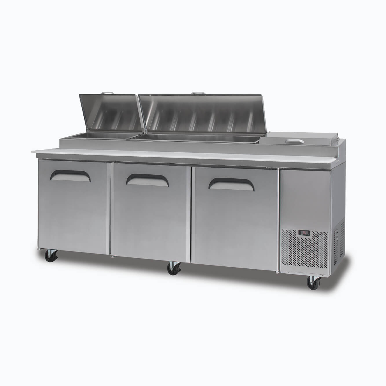 Bromic Pizza Prep Fridge - 3 Doors - 2370mm - 12 Pans PP2370