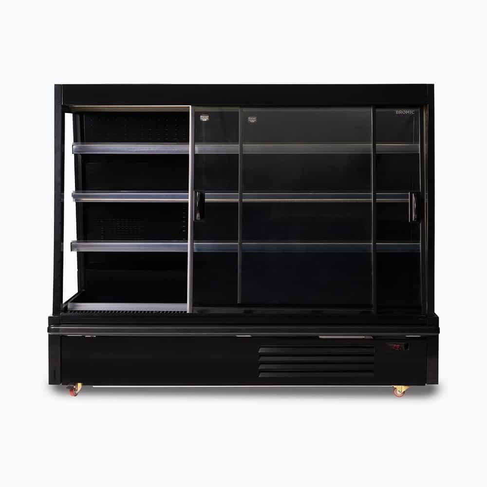 Bromic Semi Vertical Display Fridge - 1875mm - 2 Doors - Sliding SVM1875SD-NR