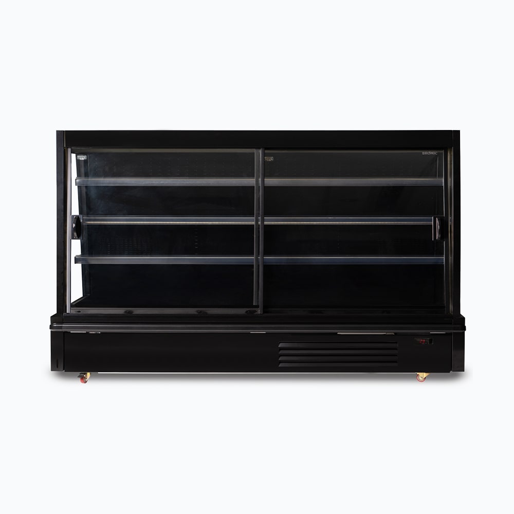 Bromic Semi Vertical Display Fridge - 2500mm - 4 Doors - Sliding SVM2500SD-NR