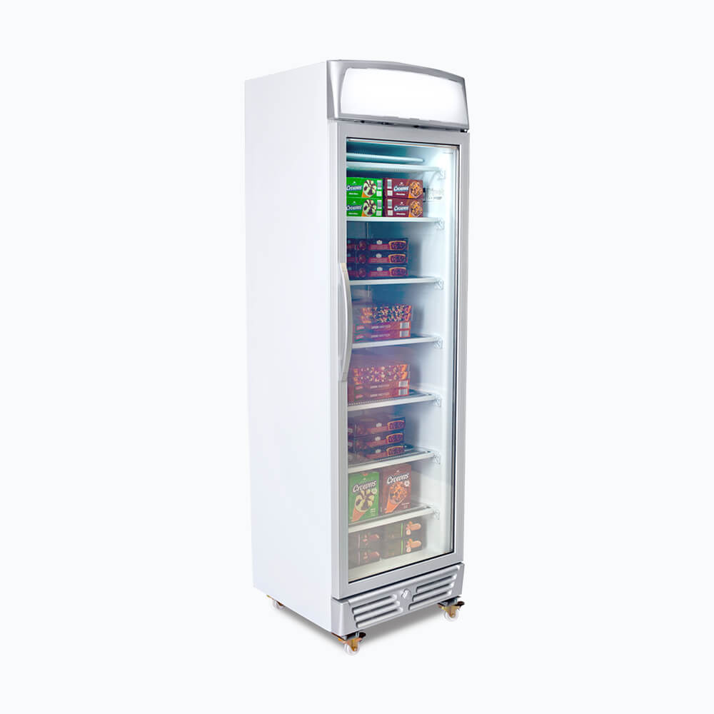 Bromic Upright Display Freezer - 300L - 1 Door - Flat Glass - Lightbox UF0374LS-NR