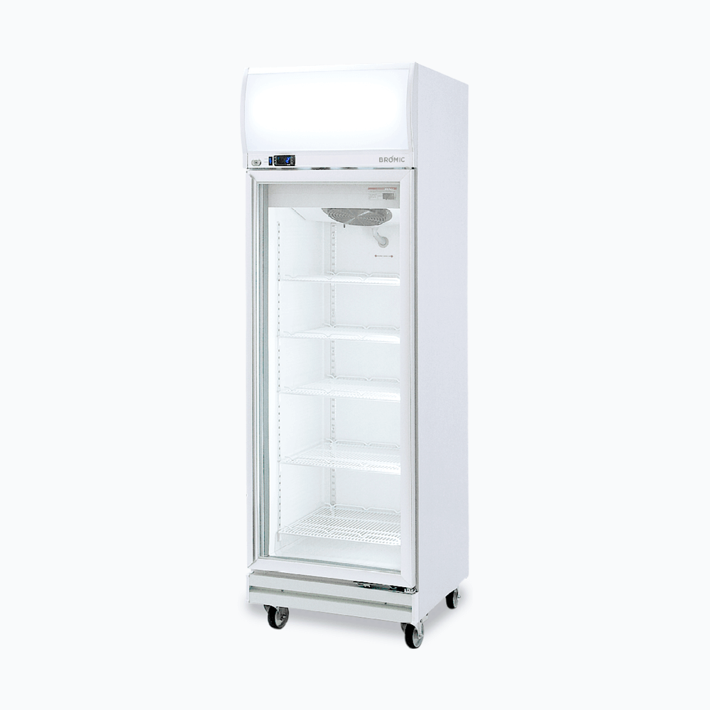 Bromic Upright Display Fridge - 444L - 1 Door - Flat Glass - Lightbox GD0500LF