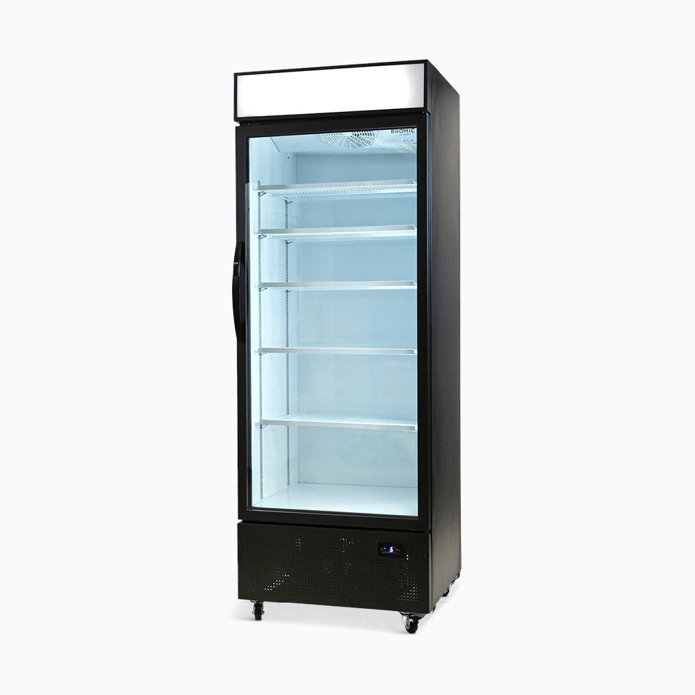Bromic Upright Display Fridge - 659L - 1 Door - Flat Glass - Lightbox GM0690LB