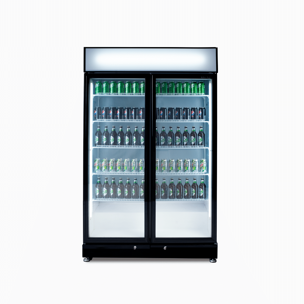 Bromic Upright Display Fridge - 885L - 2 Doors - Flat Glass - Black GM0900LBECO-NR