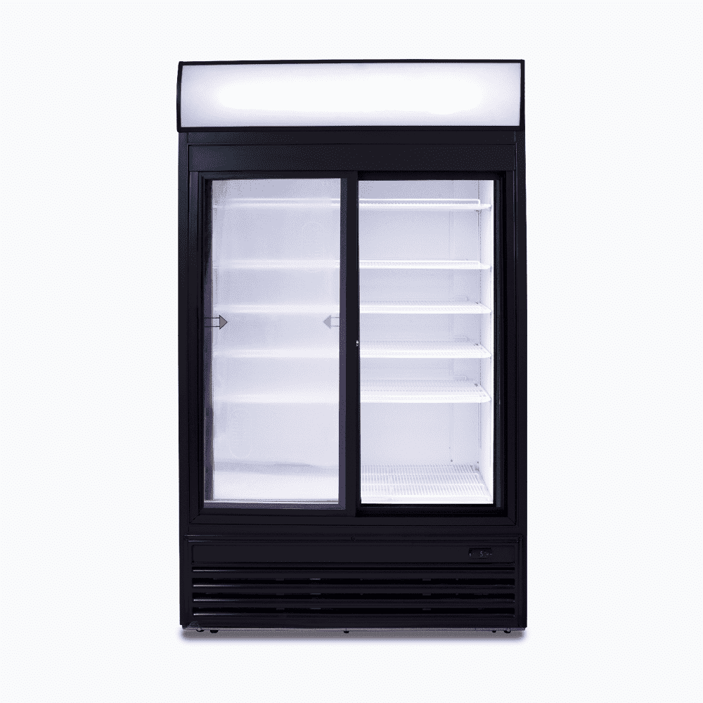 Bromic Upright Display Fridge - 945L - 2 Doors - Sliding - Flat Glass - Lightbox GM0980LS-NR