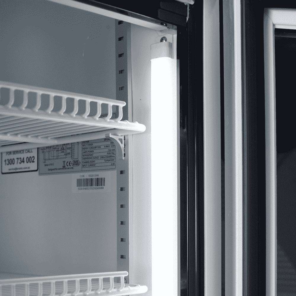 Bromic Upright Display Fridge - 960L - 2 Doors - Flat Glass - Cassette - White GM1000LWCAS