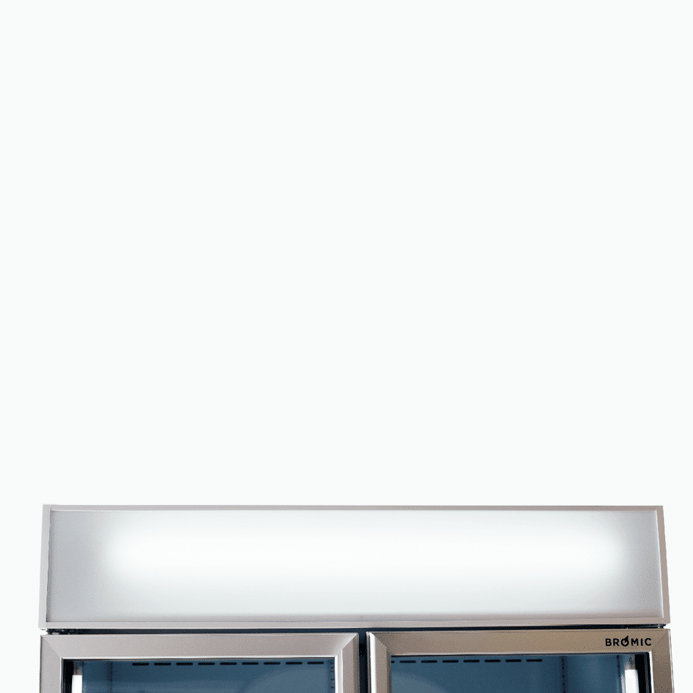 Bromic Upright Display Fridge - 960L - 2 Doors - Flat Glass - Cassette - White GM1000LWCAS