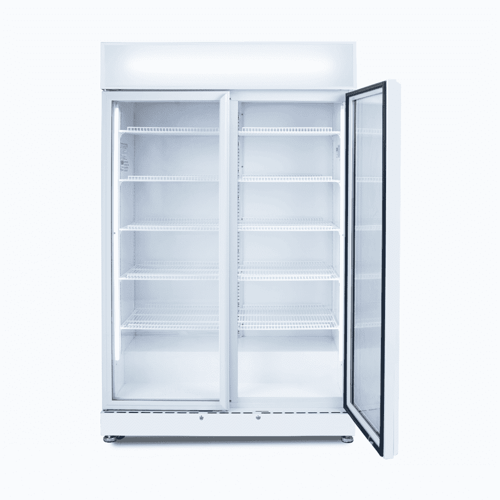 Bromic Upright Display Fridge - 885L - 2 Doors - Flat Glass - White GM0900LWECO-NR