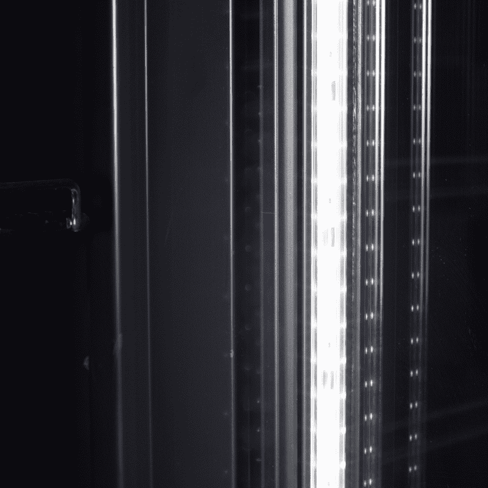 Bromic Upright Display Fridge - 1126L - 2 Door - Flat Glass - Black GM1100B-NR