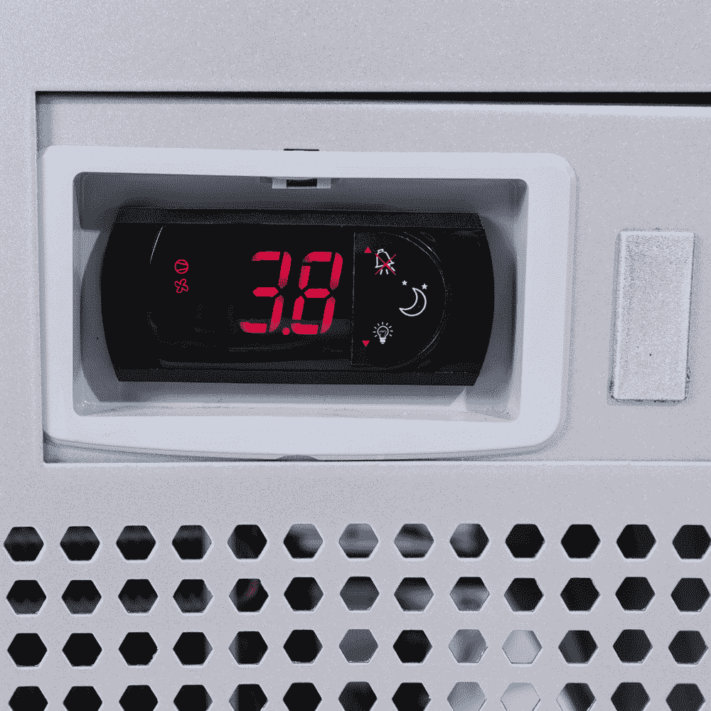 Bromic Upright Display Fridge - 1082L - 2 Door - Flat Glass - Lightbox - Silver GM1100LS-NR