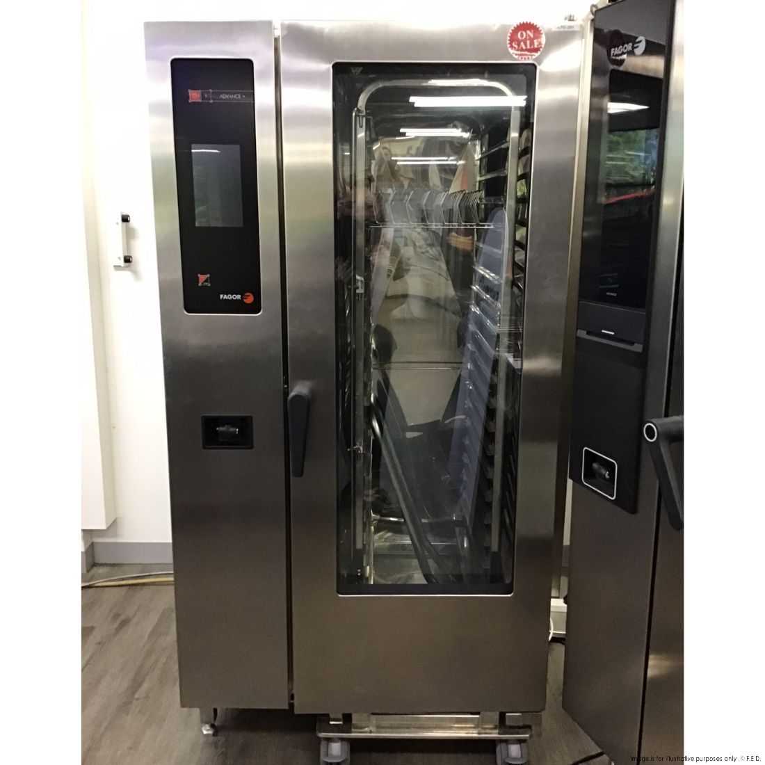 CLEARANCE - Fagor Advanced Plus Gas 20 Trays Touch Screen Control Combi Oven with Cleaning System - APG-201-VIC985