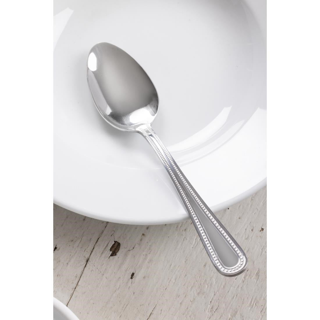 Olympia Bead Dessert Spoon (12 Pack) - C129