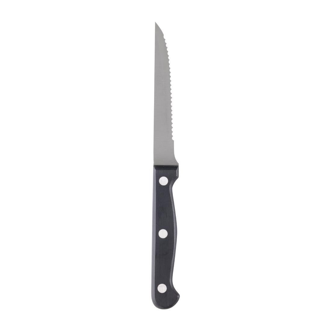 Olympia Steak Knife Black Handle (12 Pack) - C134