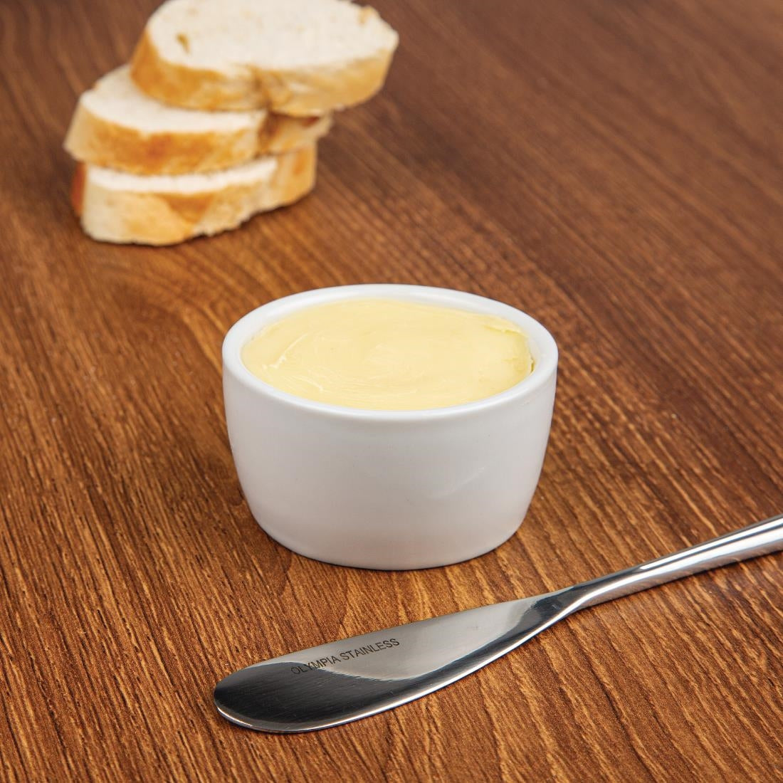 Olympia Whiteware Butter Dish 62.5mm (12 Pack) - C345