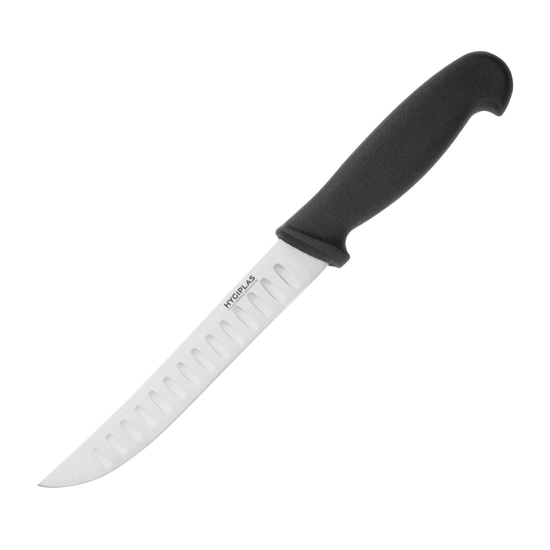 Hygiplas Scalloped Utility Knife Black 125mm - C420