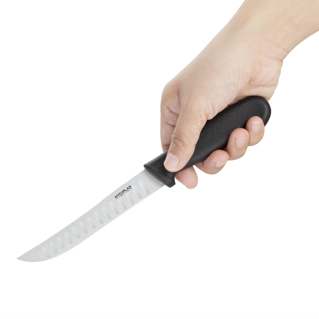 Hygiplas Scalloped Utility Knife Black 125mm - C420