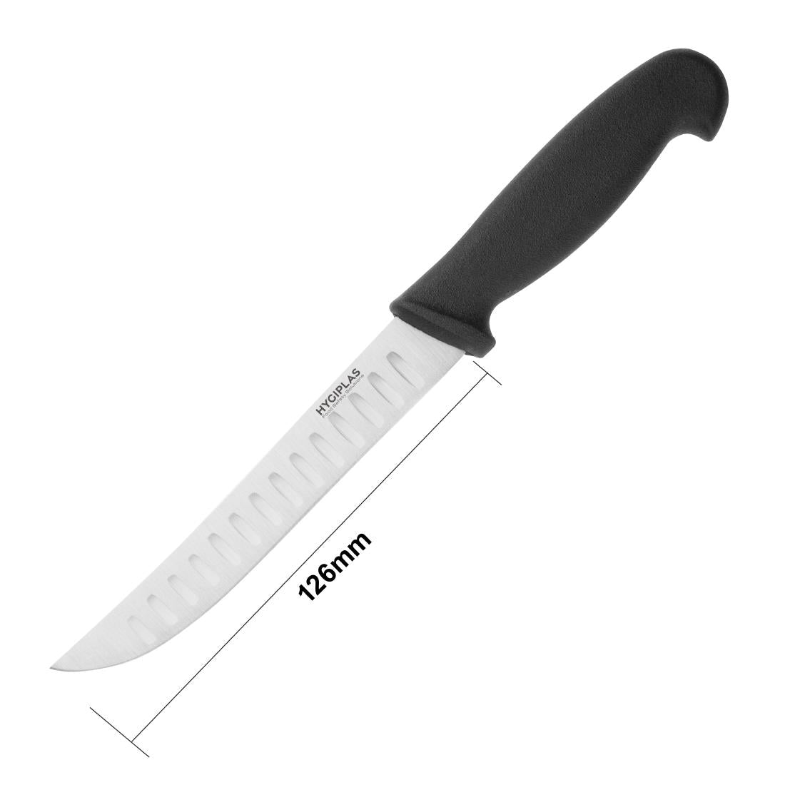 Hygiplas Scalloped Utility Knife Black 125mm - C420