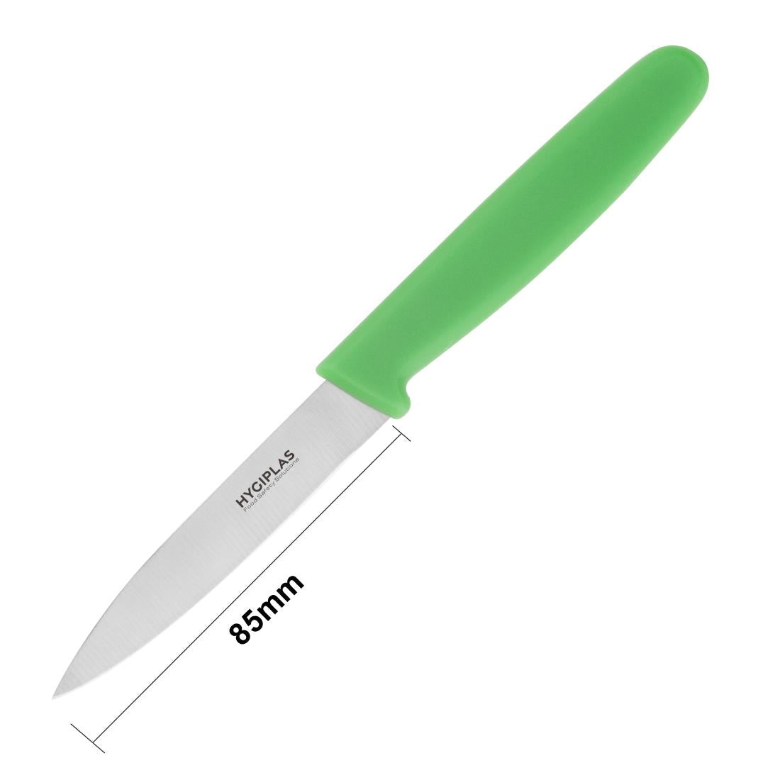Hygiplas Paring Knife Green 75mm - C545