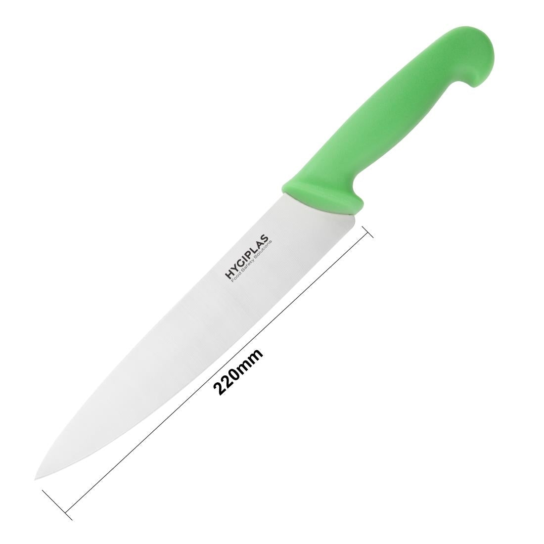 Hygiplas Chefs Knife Green 216mm - C861