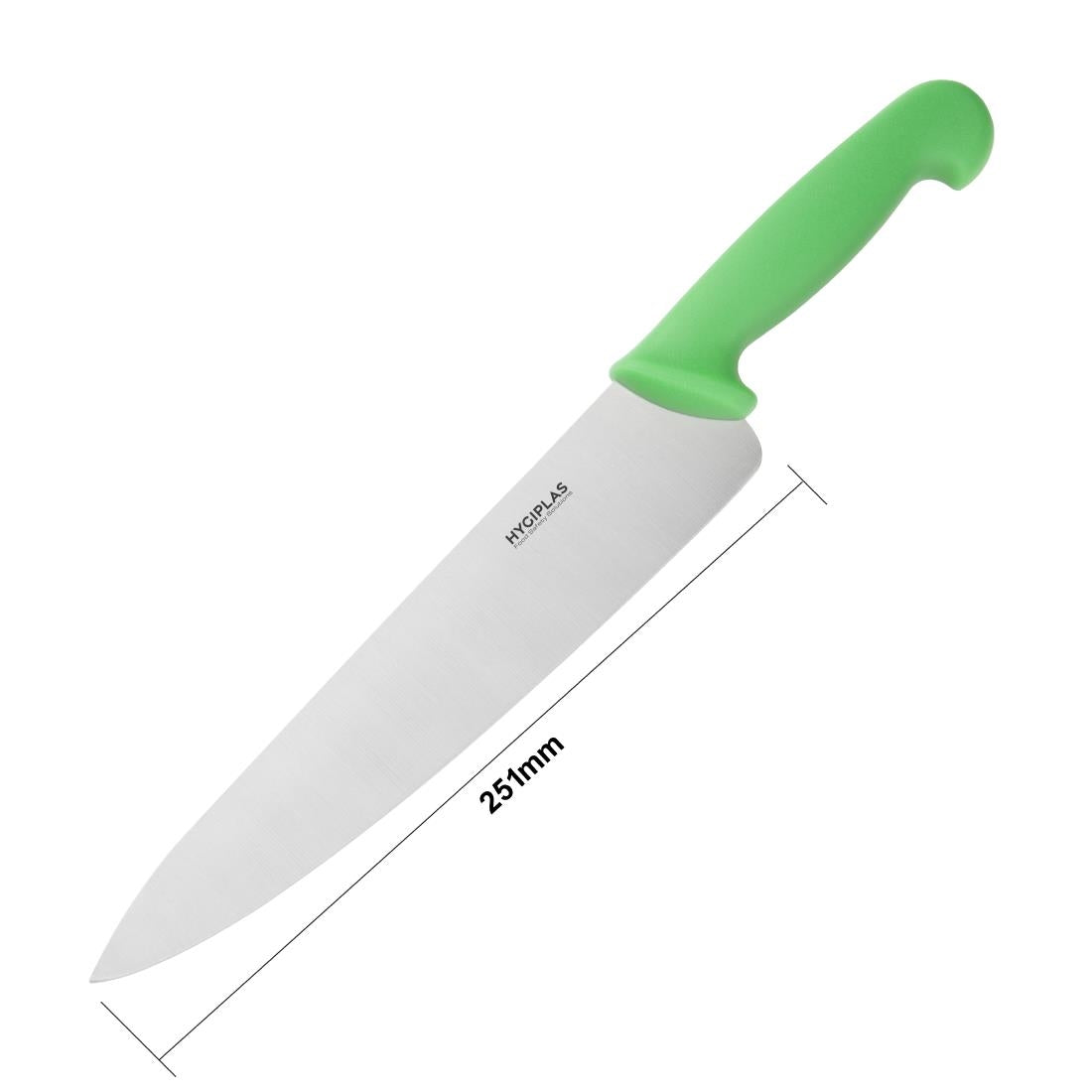 Hygiplas Chefs Knife Green 255mm - C868
