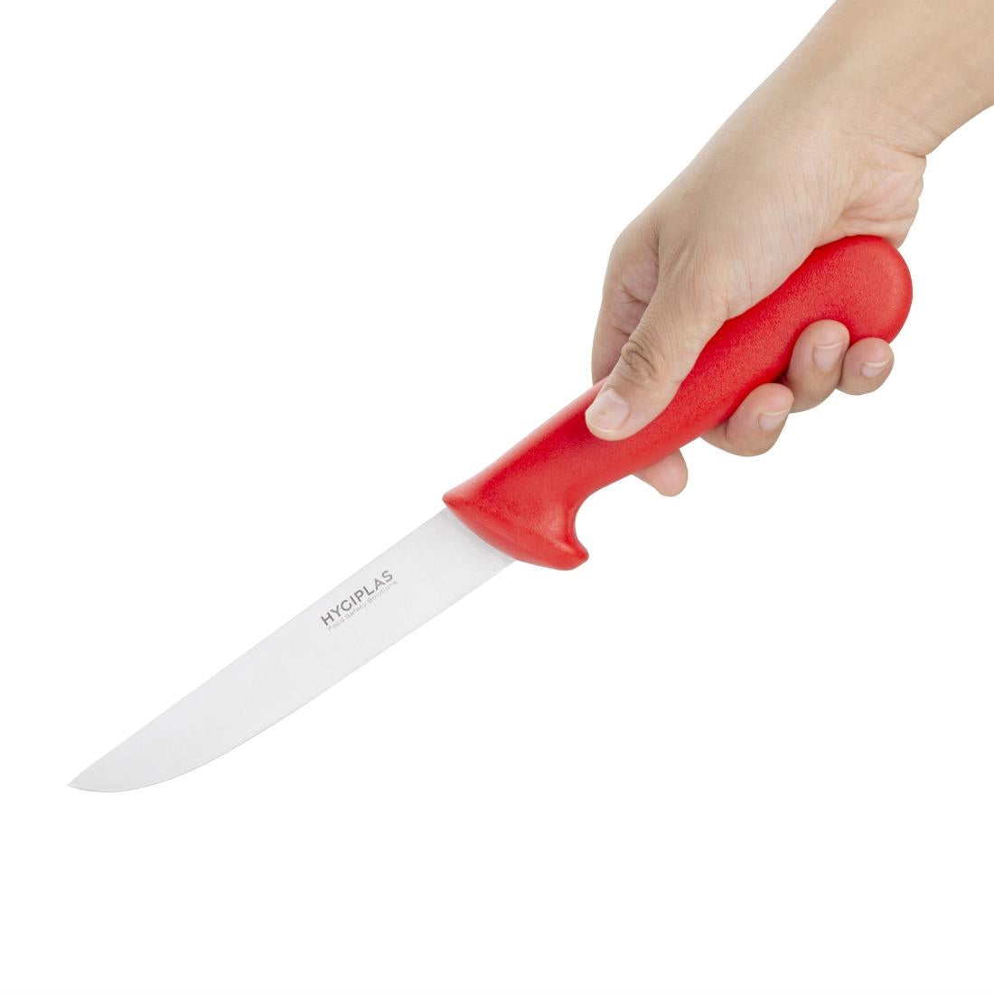 Hygiplas Stiff Blade Boning Knife Red 150mm - C890