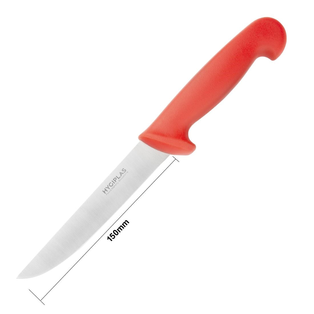 Hygiplas Stiff Blade Boning Knife Red 150mm - C890