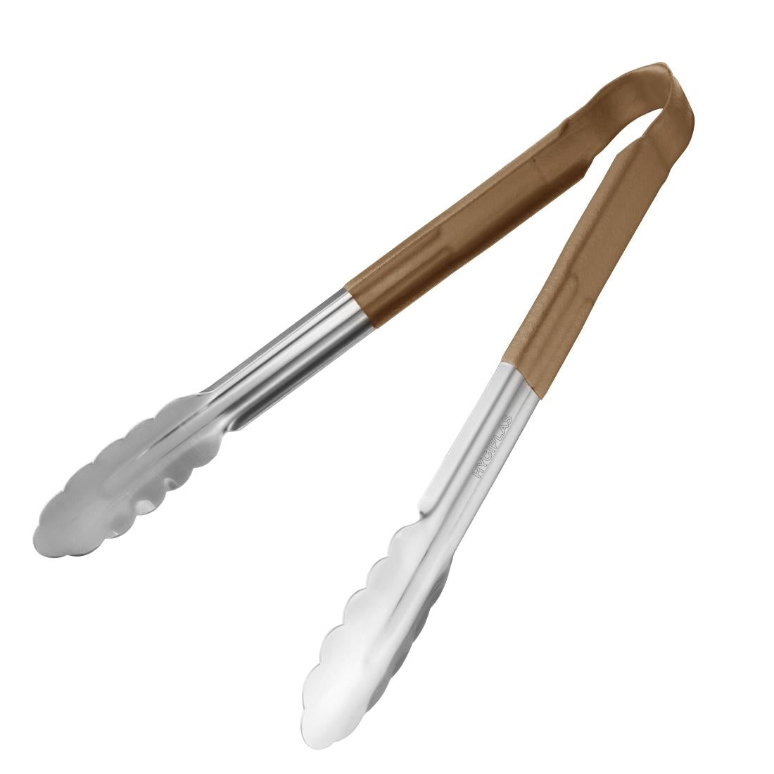 Hygiplas Colour Coded Brown Serving Tongs 300mm - CB158