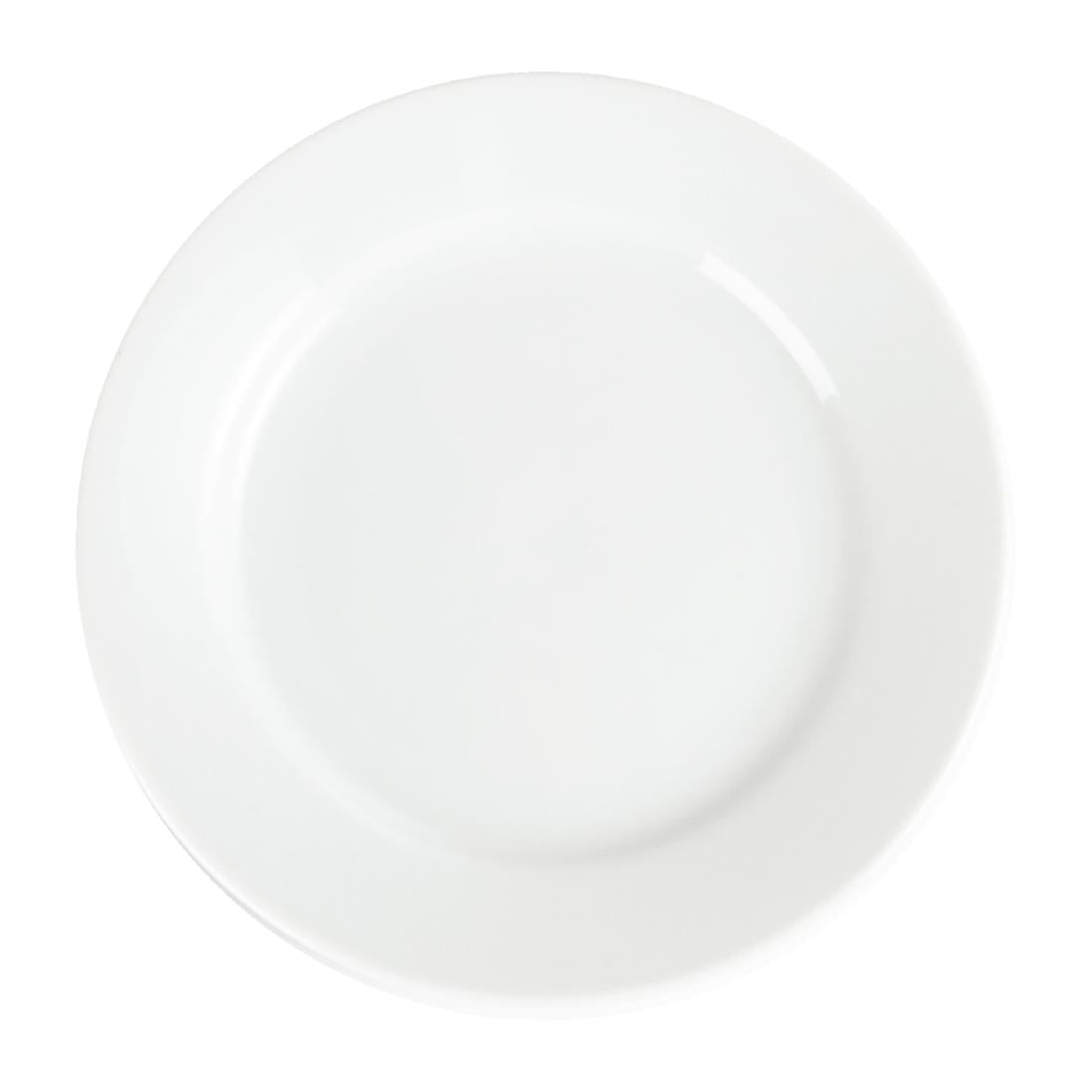 Olympia Whiteware Wide Rimmed Plates 165mm (12 Pack) - CB478
