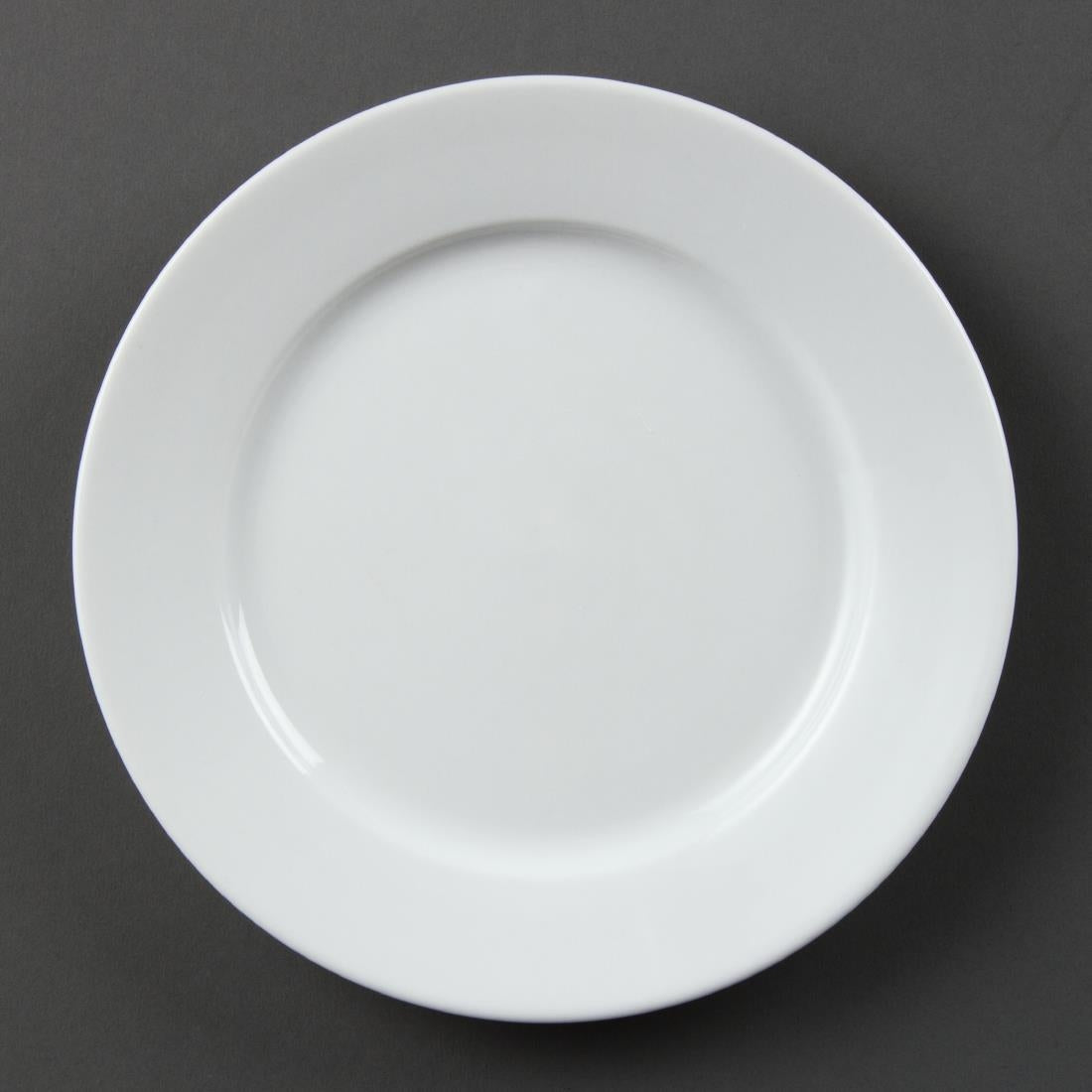 Olympia Whiteware Wide Rimmed Plates 202mm (12 Pack) - CB479