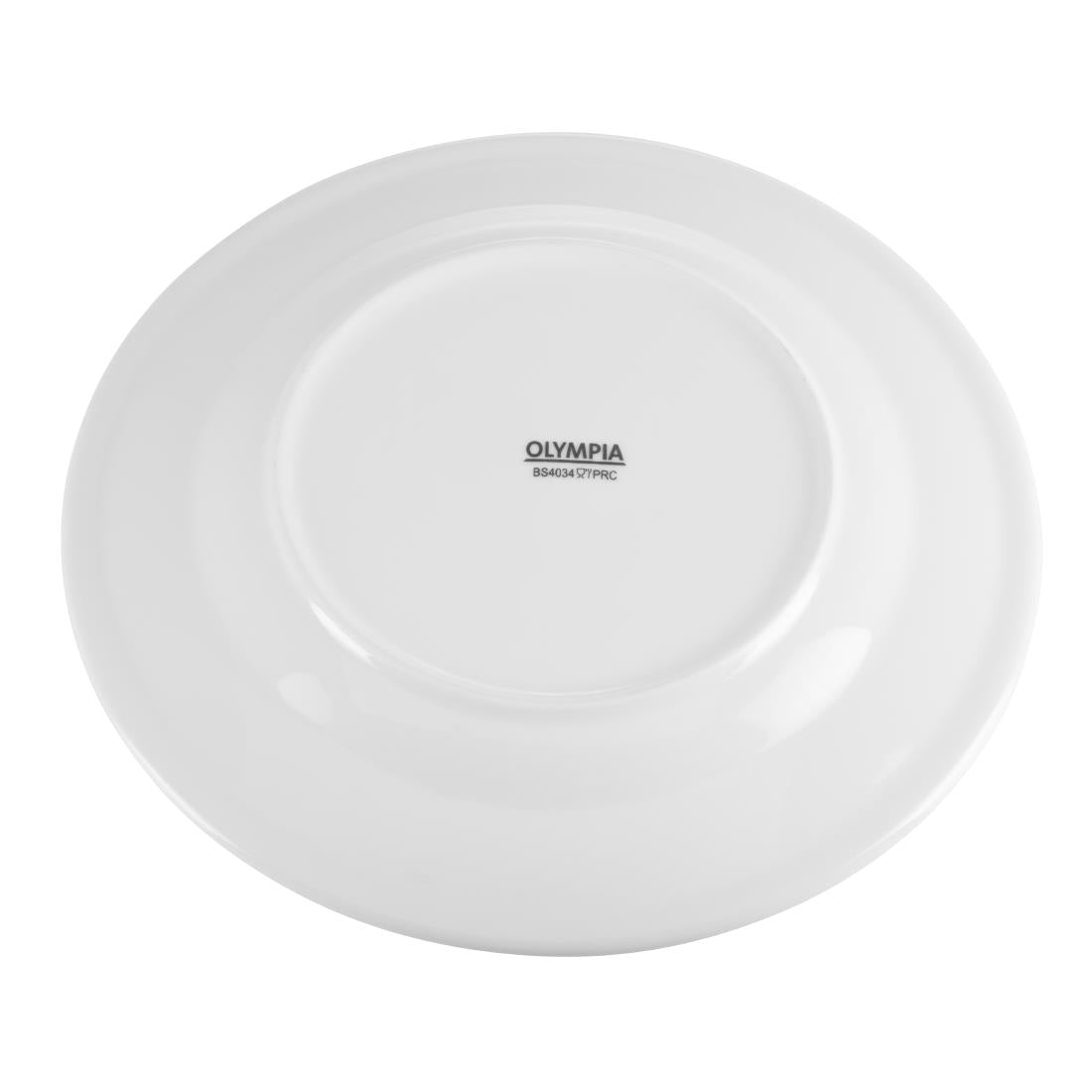 Olympia Whiteware Wide Rimmed Plates 230mm (12 Pack) - CB480