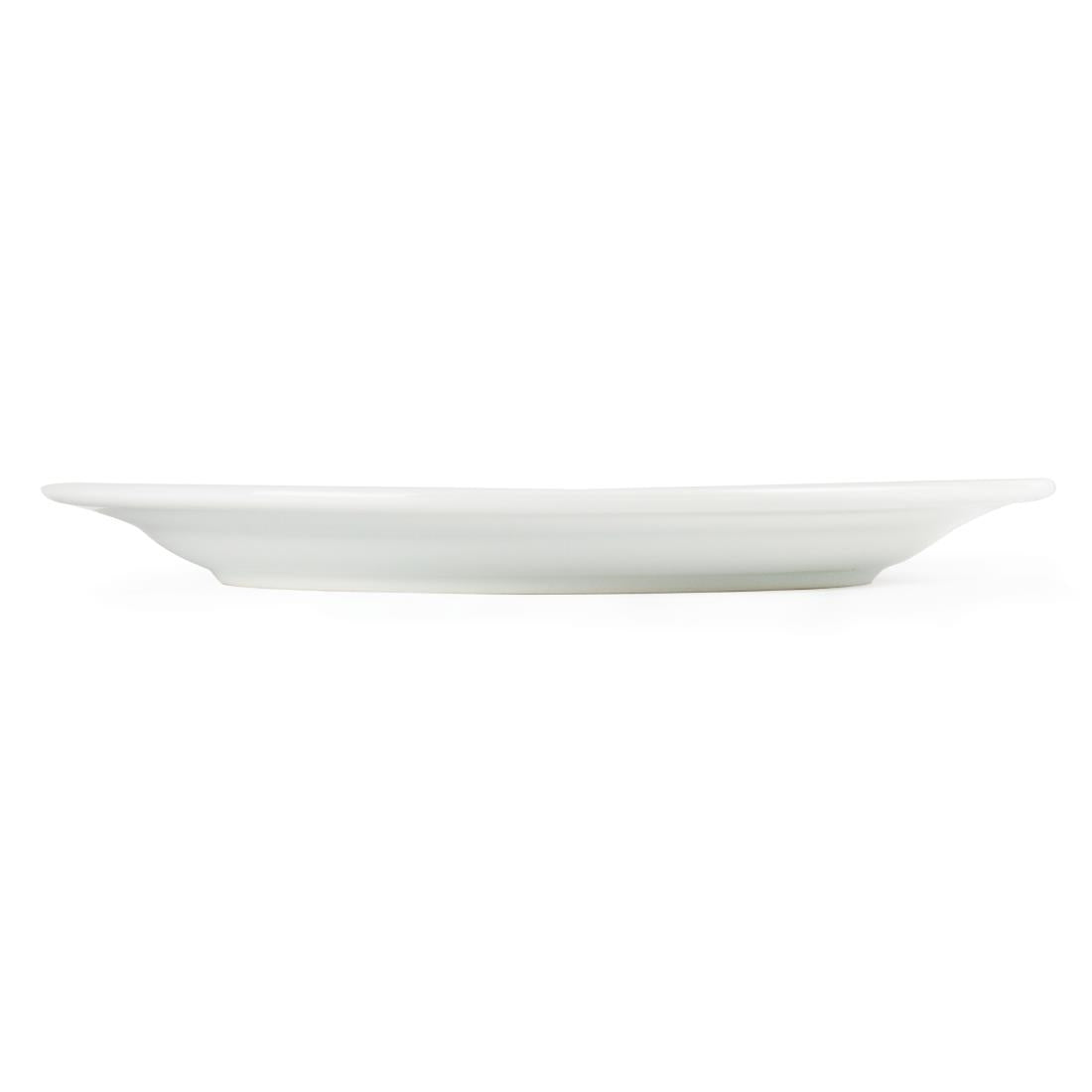 Olympia Whiteware Wide Rimmed Plates 250mm (12 Pack) - CB481