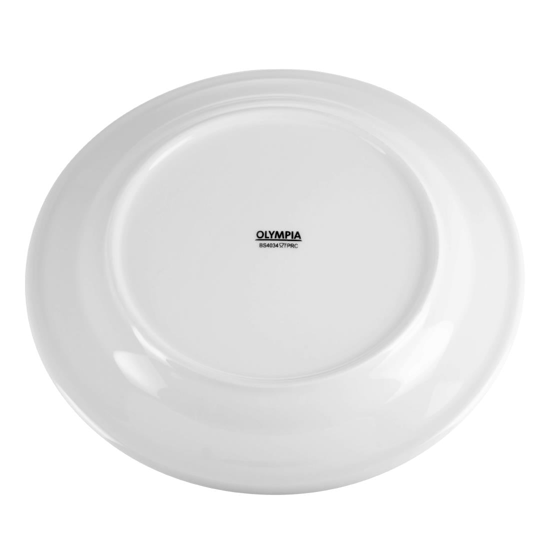 Olympia Whiteware Wide Rimmed Plates 250mm (12 Pack) - CB481