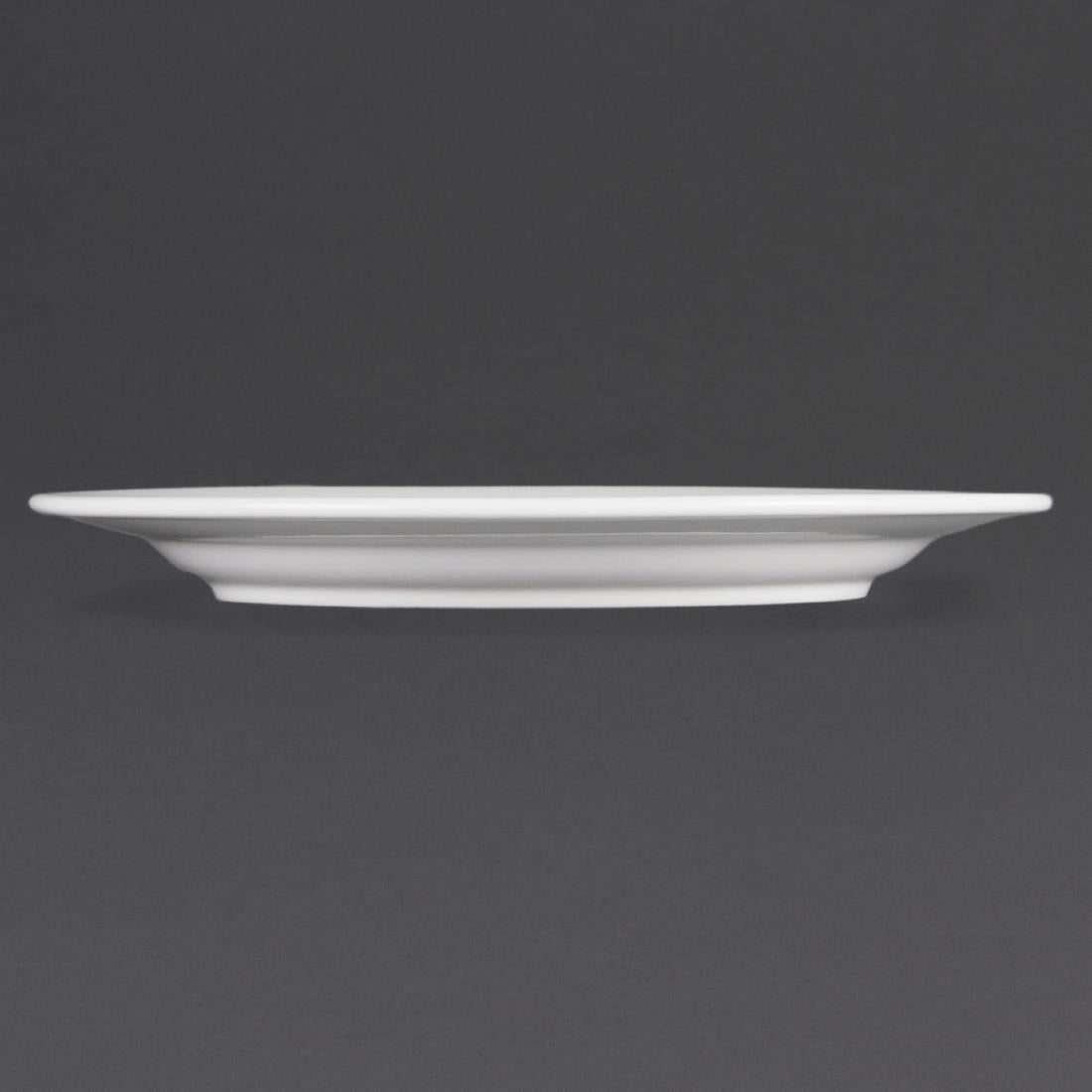 Olympia Whiteware Wide Rimmed Plates 280mm (6 Pack) - CB482
