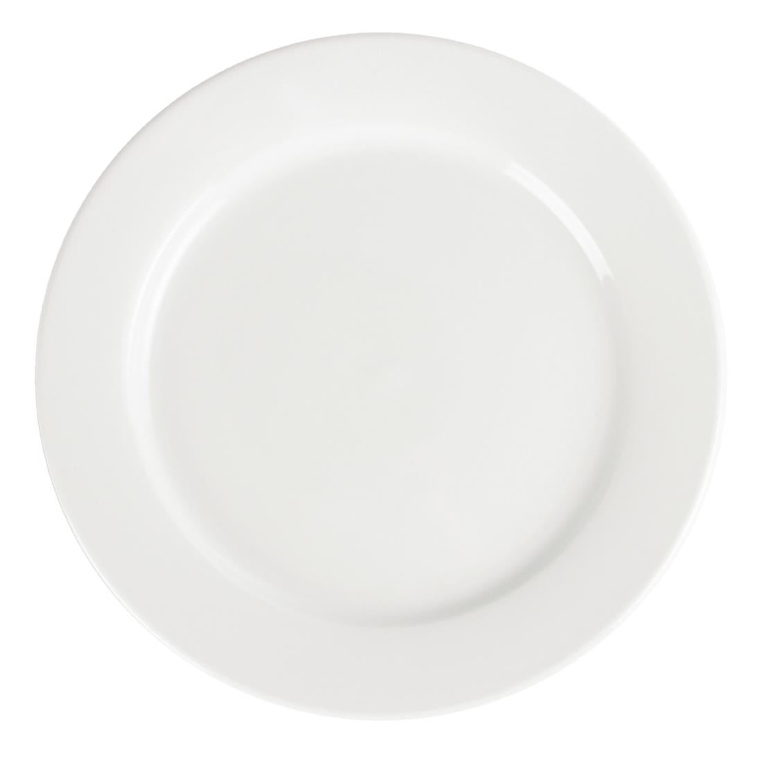 Olympia Whiteware Wide Rimmed Plates 280mm (6 Pack) - CB482
