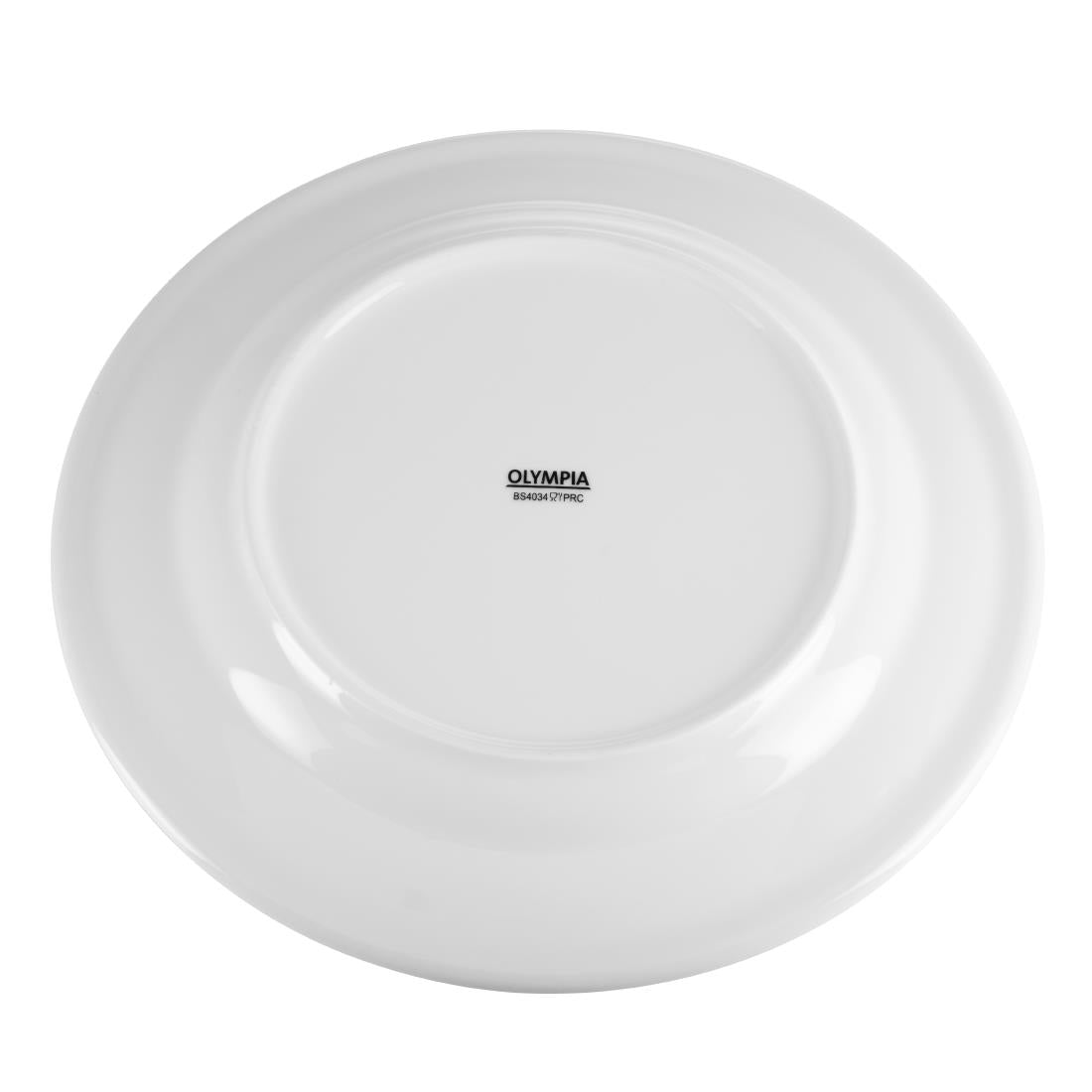 Olympia Whiteware Wide Rimmed Plates 280mm (6 Pack) - CB482