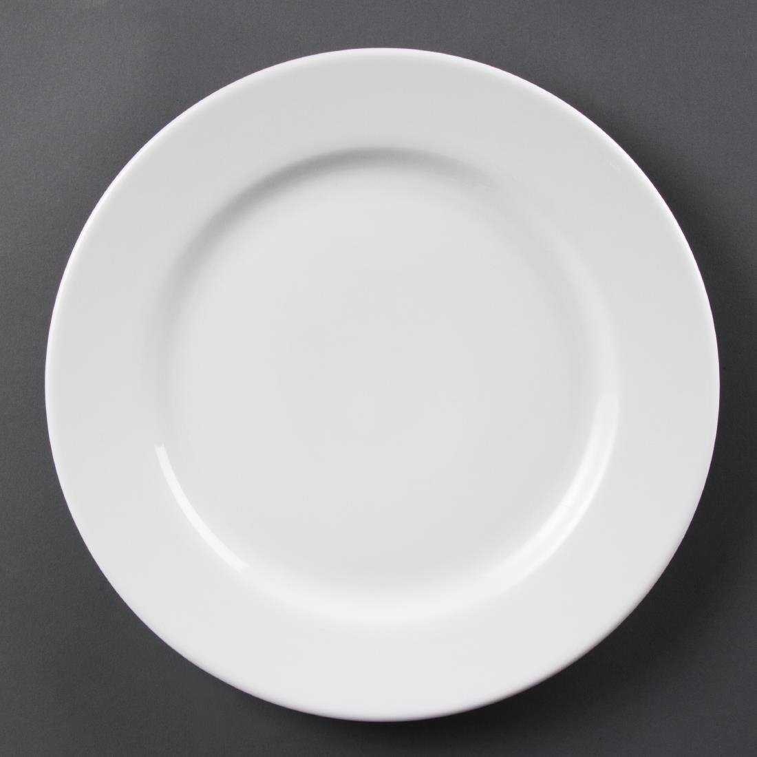 Olympia Whiteware Wide Rimmed Plates 310mm (6 Pack) - CB483